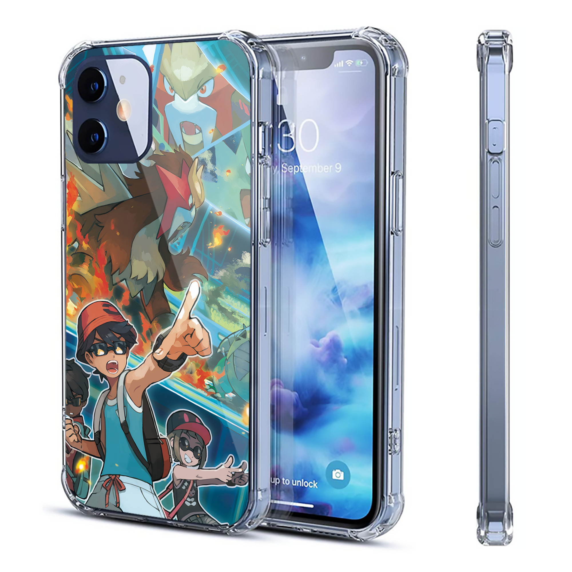 （画像用） ポケットモンスター Pokémon 【iPhone 12シリーズ対応】透明スマホケース（クリアソフトケース）